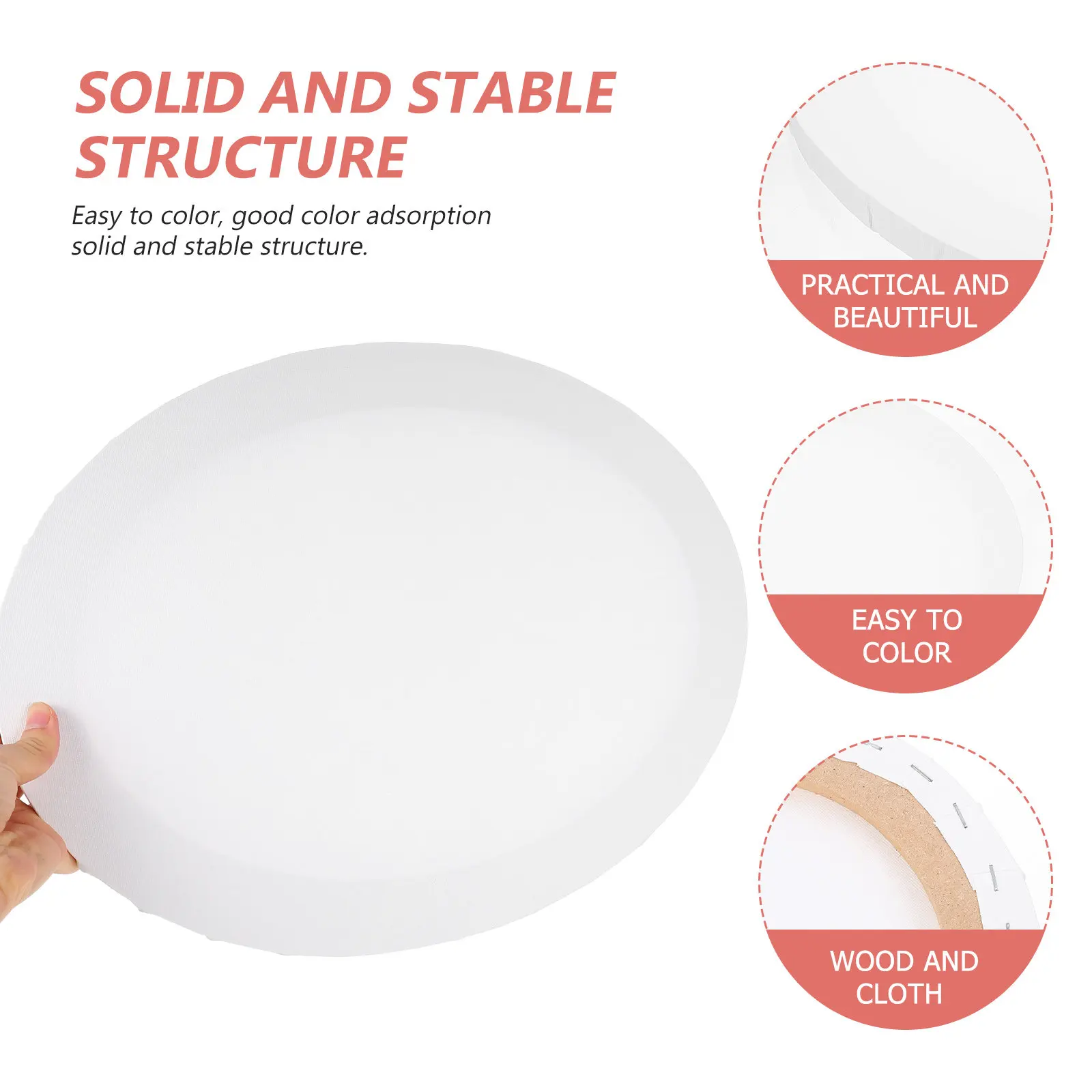 Oval Canvas Frame for Painting Lightweight Mini Canvas Board Ideal for Oil Acrylic Watercolor Gouache Beginners Artists Students