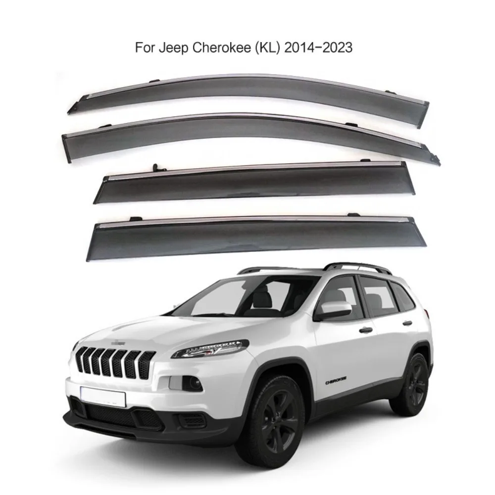 For Jeep Cherokee Window Visor Rain Exterior Part Body Kit Accessories