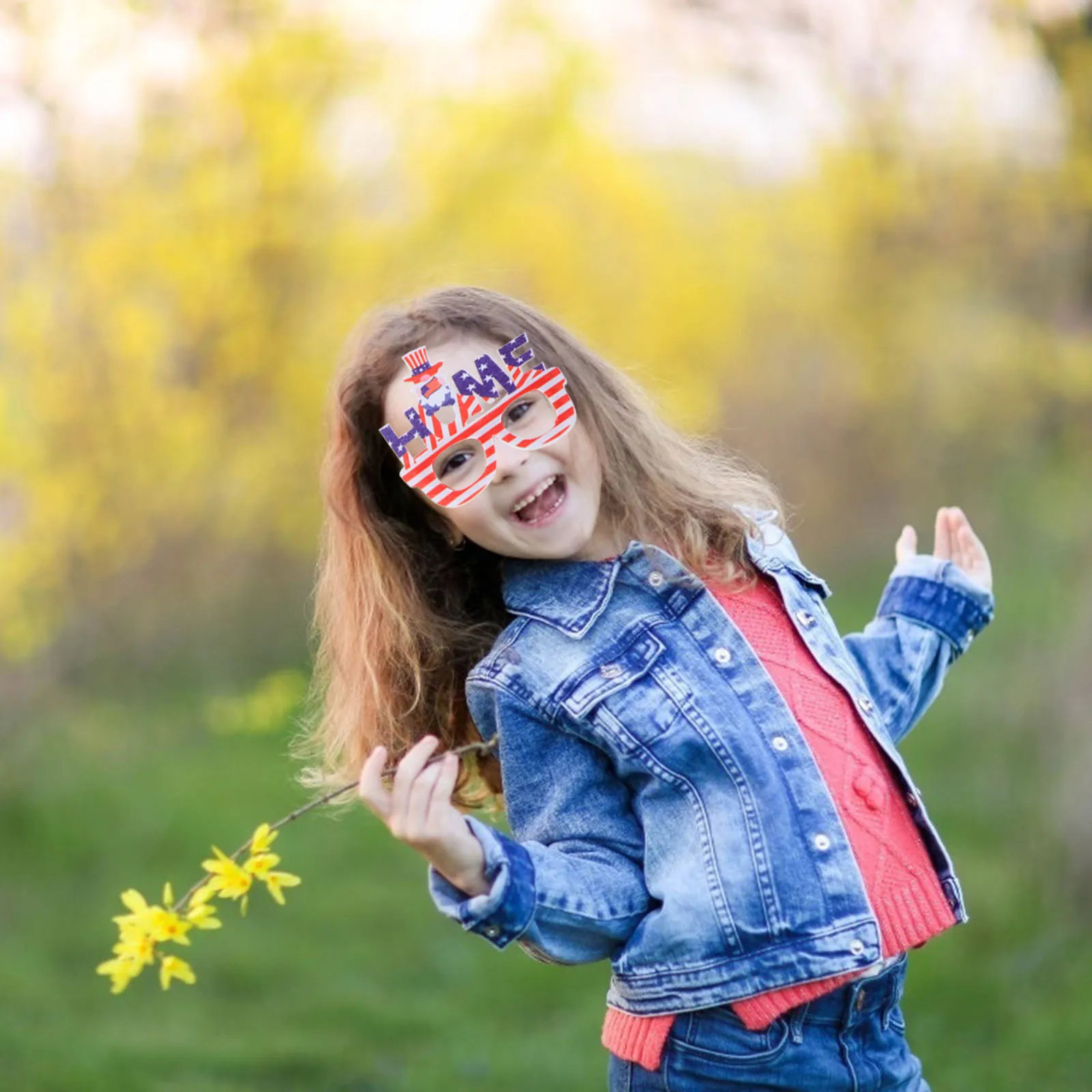 

12 Pcs Party Supplies Decorative Glasses Frame Sunglasses Kids Independence Day Child for