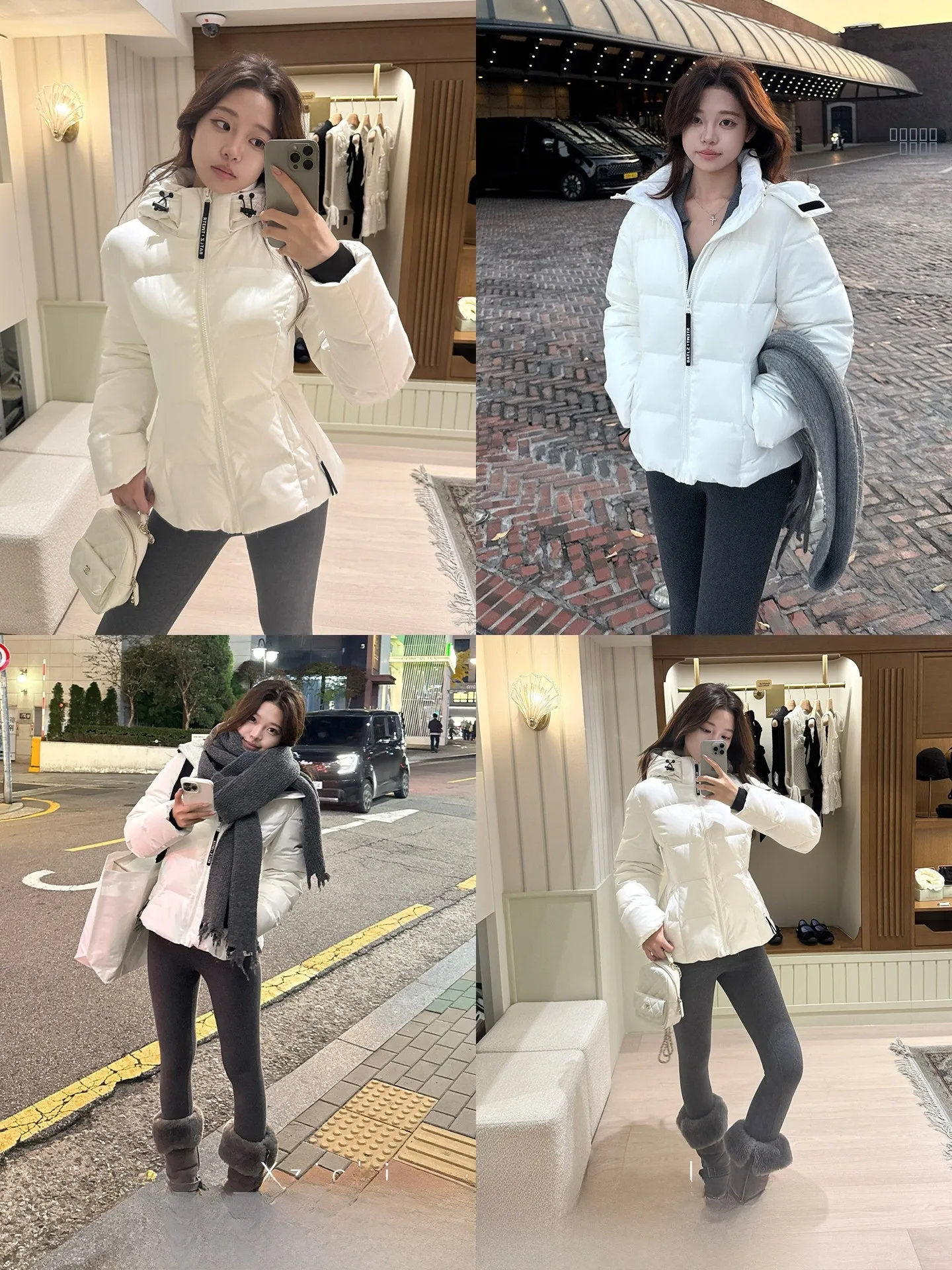 

Xzichic Women's Detachable Hooded down Jaet 90 White Du down Waist-Cinching Winter Coat Casual Sle Thiened Long Sve