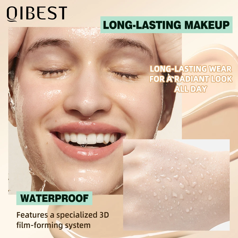 QIBEST Vloeibare Concealer Matte Hoge Dekking Waterdichte Olie Controle Hydraterende Langdurige Concealer Professionele Gezichtsmake-up