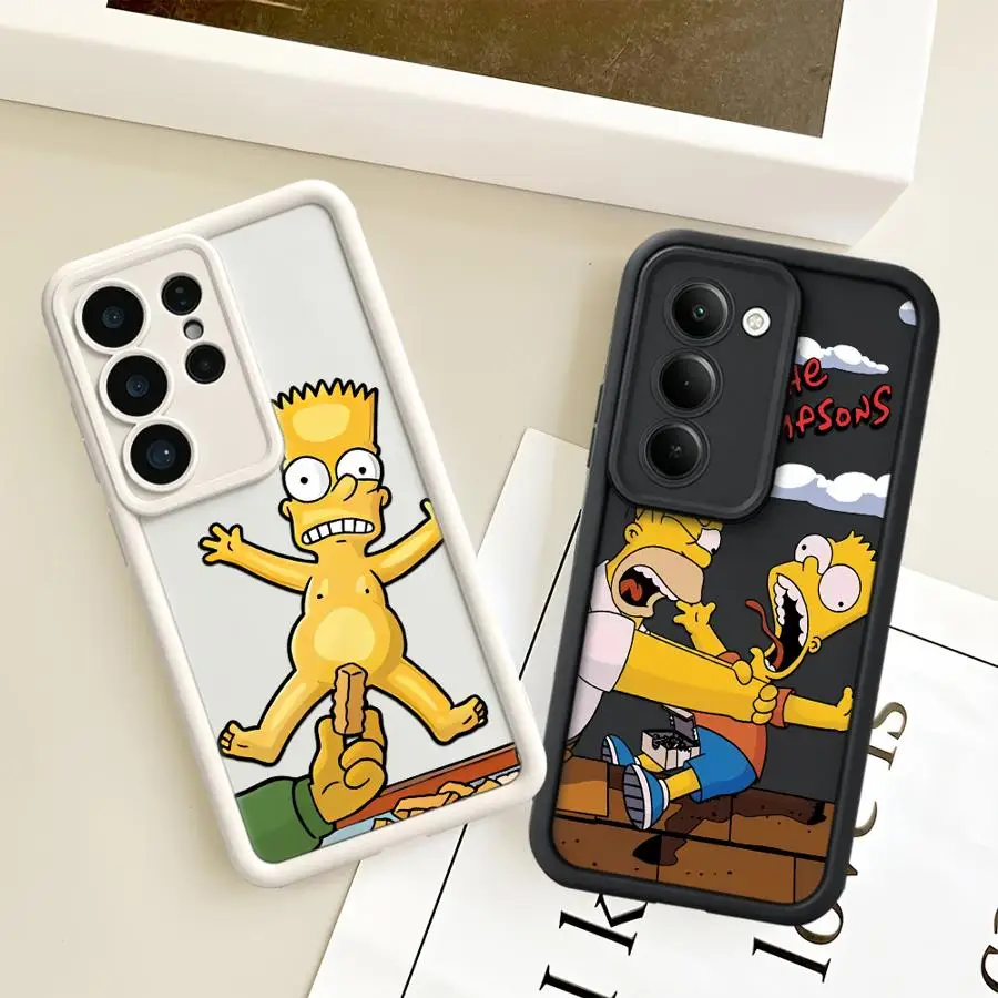 Phone Cover Case for Samsung Galaxy S26 Ultra S25 Edge S22 S21 S24Ultra S25 S23 FE S20FE S24 Plus Cartoon The Simpsonss