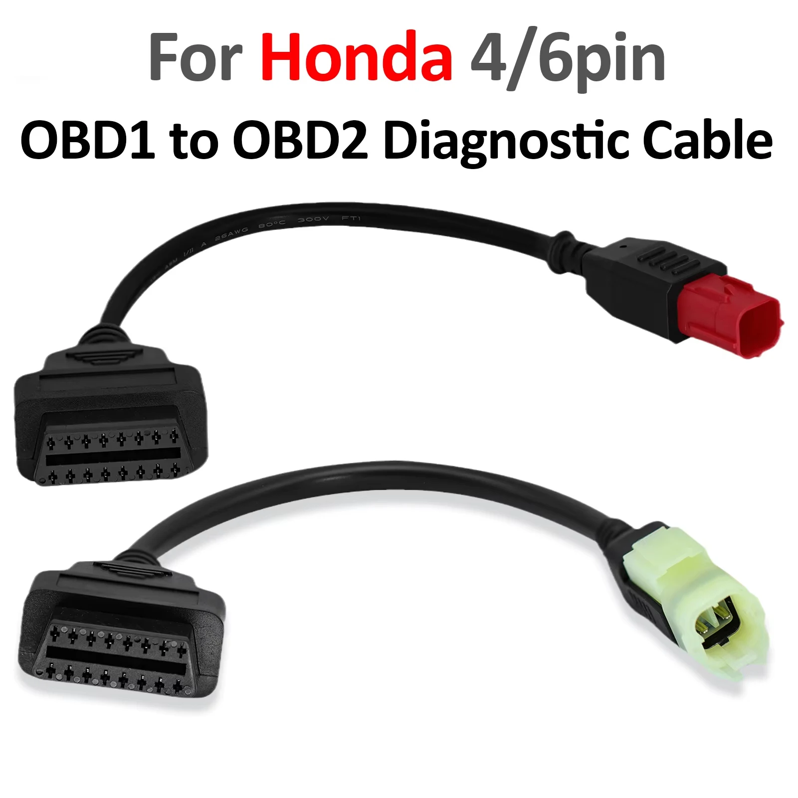 4Pin 6PinDiagnostic Cable For Honda Motorcycle 4PIN 6PIN To 16PIN OBD2 Motorbike Diagnostic Extension Adaptor Cable for Honda