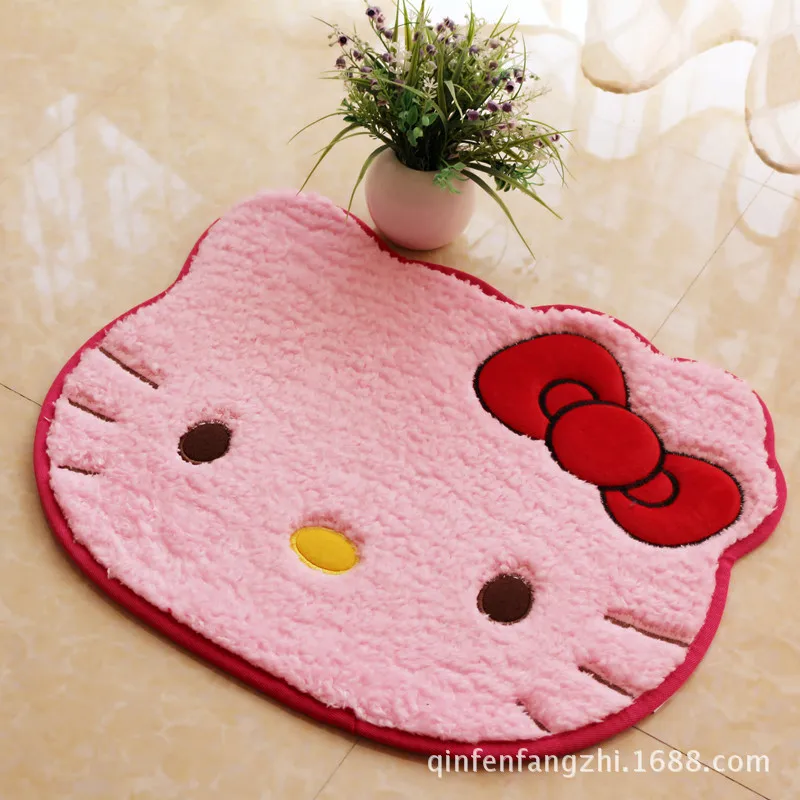 Kawaii Sanrio Hello Kitty Rug Anime Bedroom Bathromm Carpet Girls Bedroom Living Room Floor Mat Doormat Home Decor Girl Gift