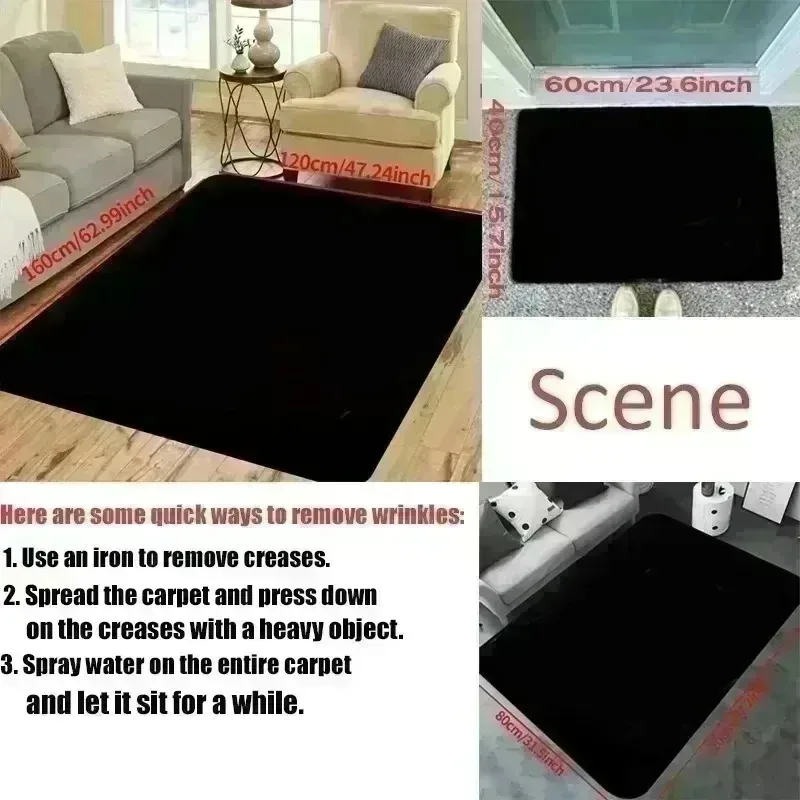 Fashion Black and White Striped Heart Patterned Carpet Bedside Non-slip Mat for The Bedroom Living Room Rug Mother's Day Gift