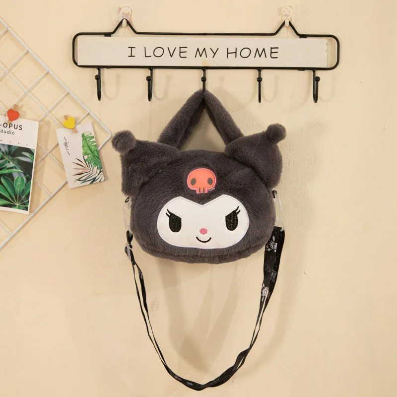 

Kawaii Sanrio Hello Kitty Women Shoulder Bags Cartoon Cute Soft Plush Crossbody Bag Travel Storage Bag Lady Handbags