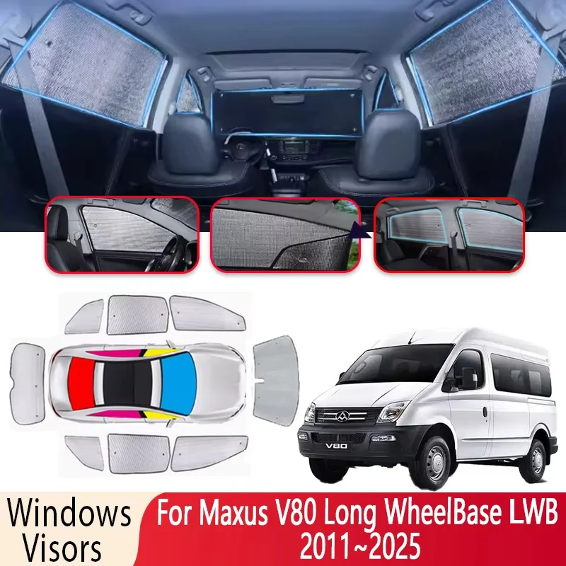 

Солнцезащитный козырек для Maxus V80, длинная колесная база LWB 2011 ~ 2025, автоматическая теплоизоляция, защита от солнца, солнцезащитный козырек, лобовое стекло