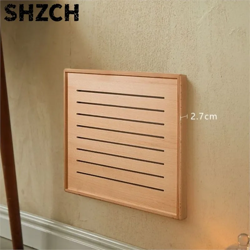 Solid Wood Walnut Electric Meter Box Decoration Distribution Box Weak Current Box Cover Electric Switch Shielding Cover ZI914