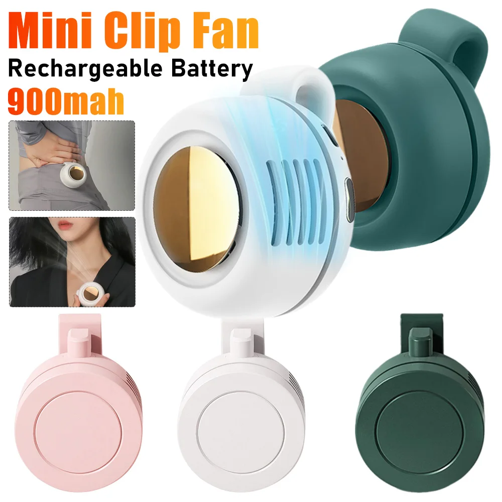 

Портативный мини-вентилятор с 3 скоростями, вентилятор для рубашки, 900 мАч, перезаряжаемая батарея, персональный вентилятор для работы на открытом воздухе, пешего туризма, путешествий ﻿