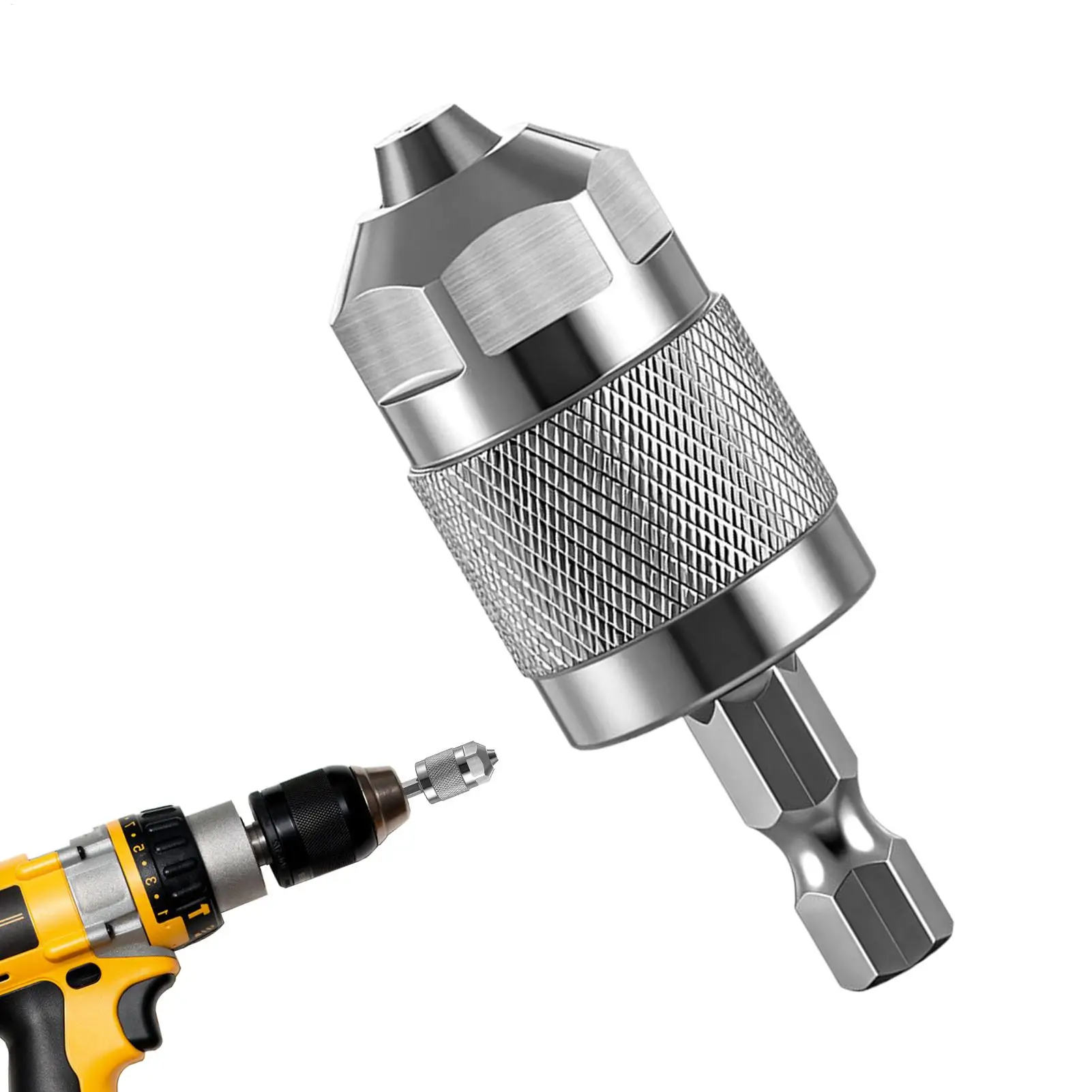 Drill Chuck Electric Drill Bits Collet Converter Extension Screwdriver Chucks Adapter Fixture 1/4" Hex Shank