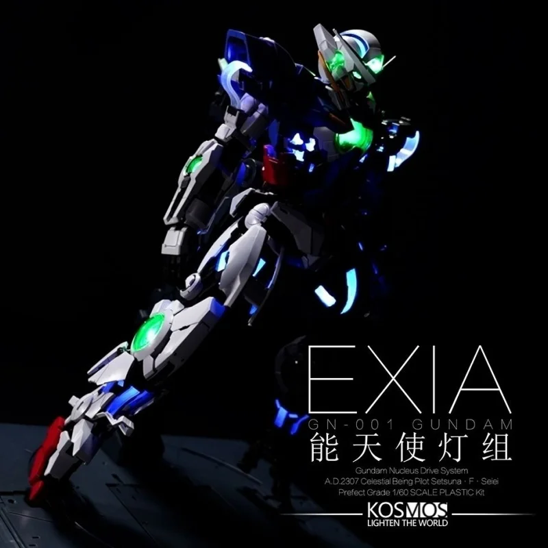 Kosmos Pg 1/60 Gn-001 Exia Phantom Light Group Led  Accessory Package Assembly Action Toy Figures Collectibles Gift Birthday Gif