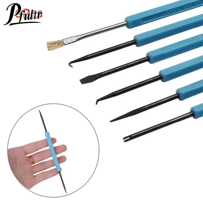 

6Pcs Circuit Board Soldering Welding Auxiliary Tool Desoldering Aid Prop PCB Cleaning Repair Tool Soldering Aid Assist Set