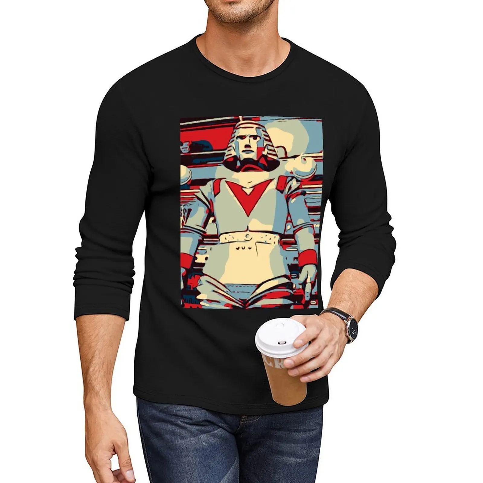 

Johnny Sokko’s Giant Robot Long T-Shirt vintage clothes customized t shirts heavyweight t shirts Blouse men clothings