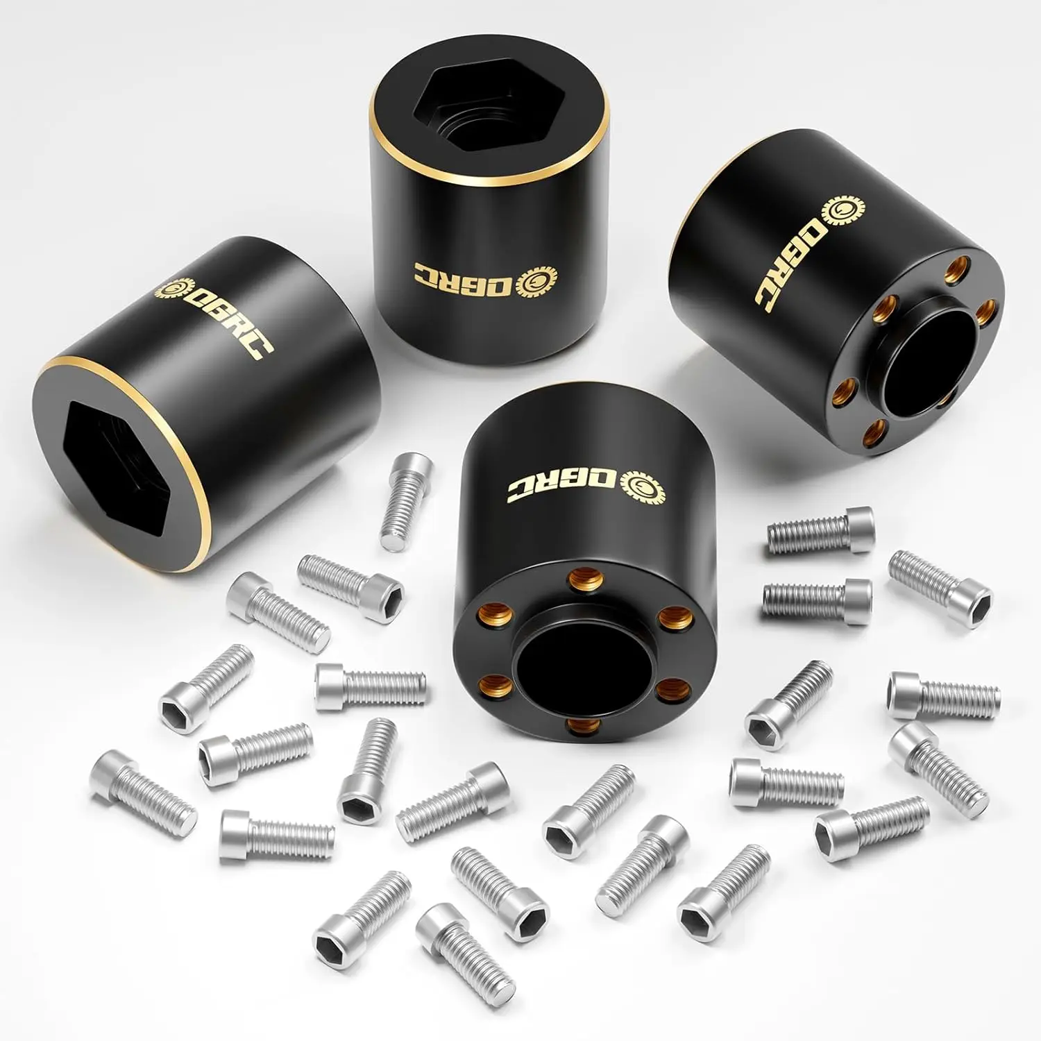 OGRC Brass Weights 12mm Hex Hub Wheel Adapter Widen 6/9/ 15/22mm for 1/10 SCX10 TRX4 GEN7 8 1.9 2.2Inch RC Crawler Wheels