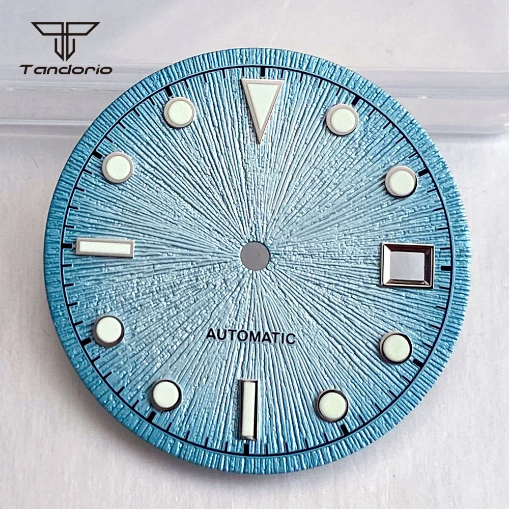 29mm Sunburst Textured Watch Dial Fit Miyota8215 8205 DG2813 ETA2824 2836 PT5000 ST2130 Sterile Multicolor Wristwatch Face Date