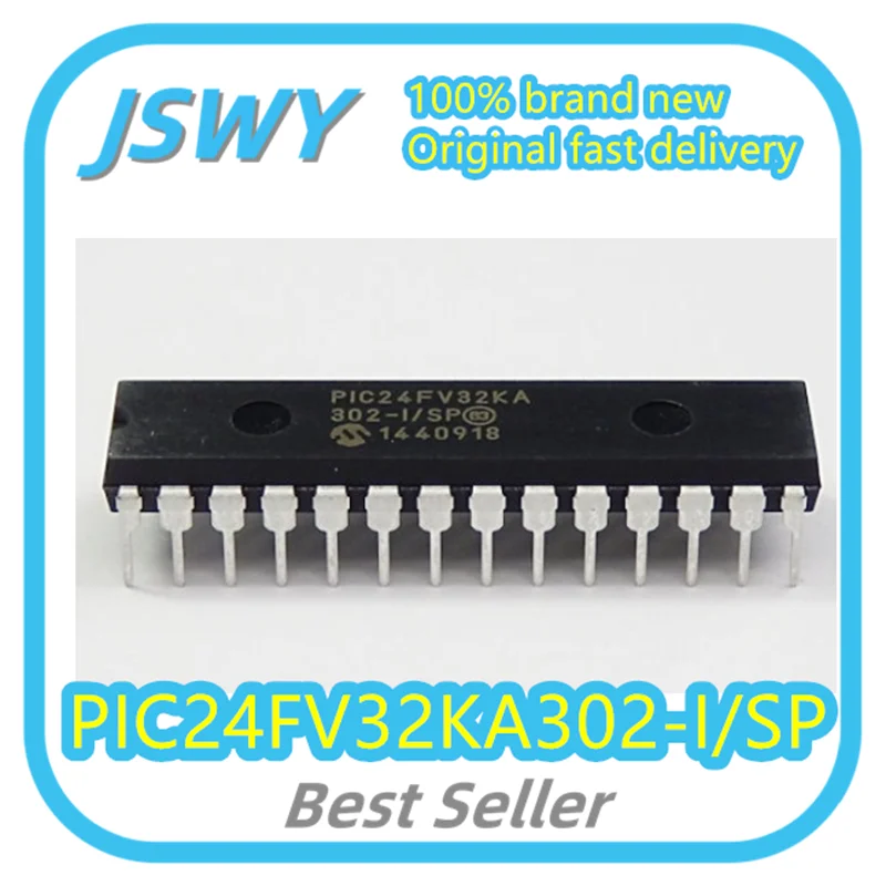 (1/10pcs) PIC24FV32KA302-I/SP PIC24FV32KA302 DIP28 IC Brand New and Authentic Ships Fast