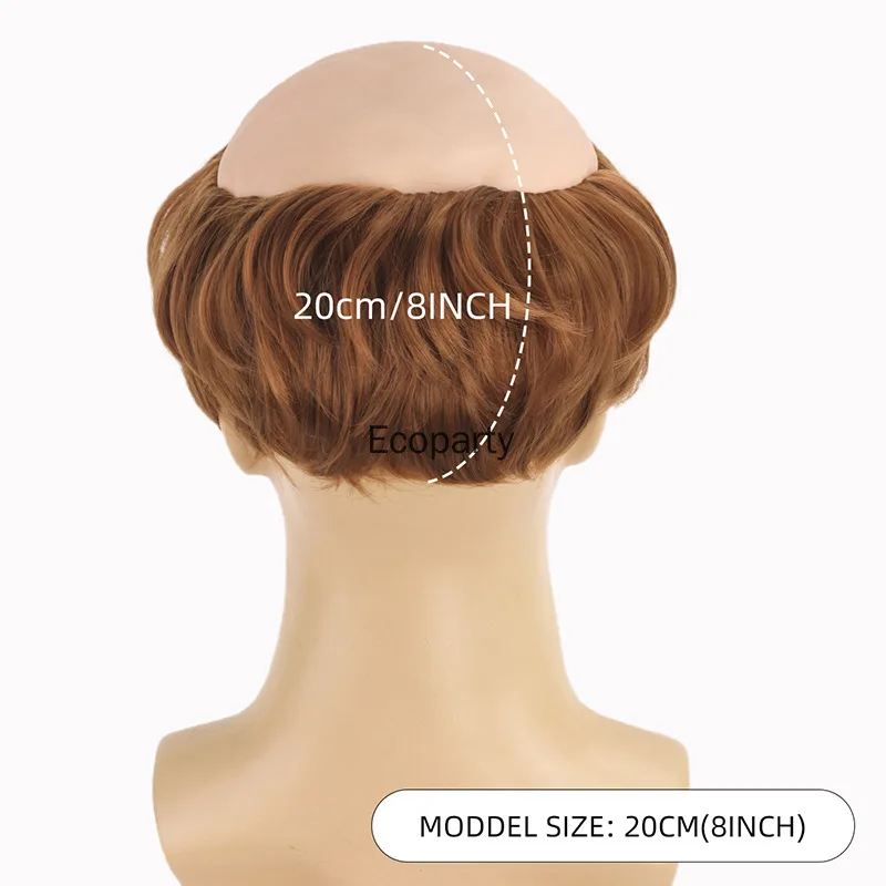 วิกผมผู้ใหญ่แบบตลกสำหรับคอสเพลย์พระสงฆ์ หัวล้าน สีน้ำตาลเงิน วิกผมสังเคราะห์ สำหรับงานฮาโลวีน งานคาร์นิวัล ปาร์ตี้ ชุดแต่งกายชายชรา อุปกรณ์ประกอบผม