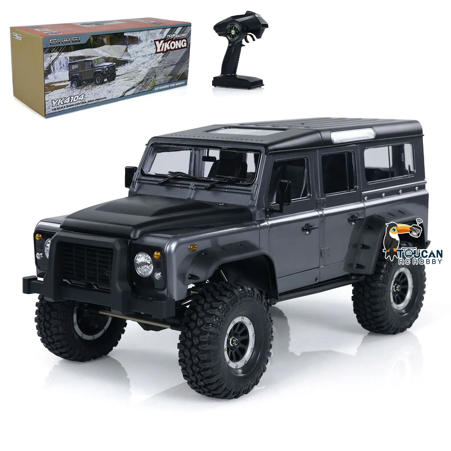 Toys 1/10 YIKONG RC Crawler 2Speed Radio Motor 4x4 Off Road Car Light TOUCAN Painted Finished Vehicle Model for Boys TH20700