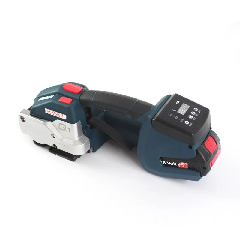 ماكينة الربط الكهربائية بشاشة LCD مكبس محمول لـ 1/2-5/8 في أشرطة PP PET تعمل بالبطارية صندوق ربط أوتوماتيكي