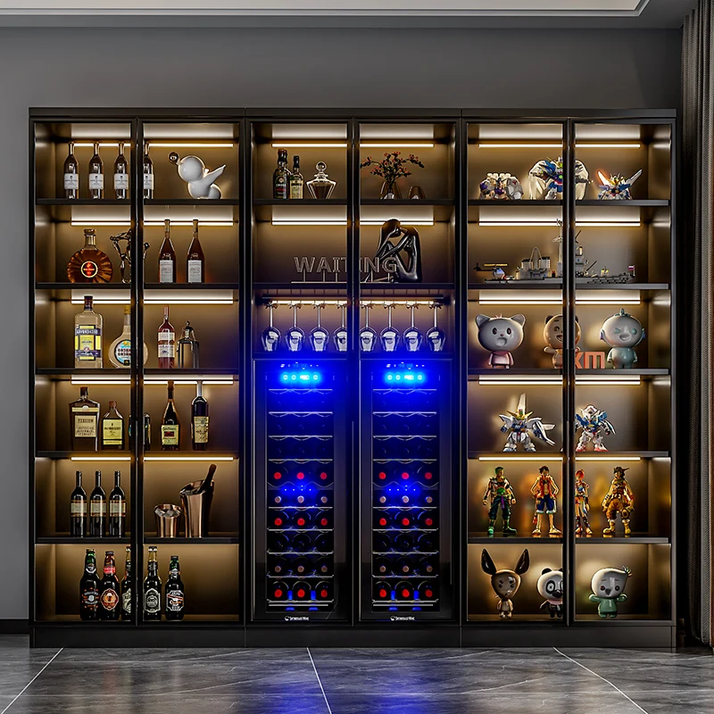 Constant temperature wine cabinet modern simple living room wall display cabinet light luxury refrigeration can be customized.