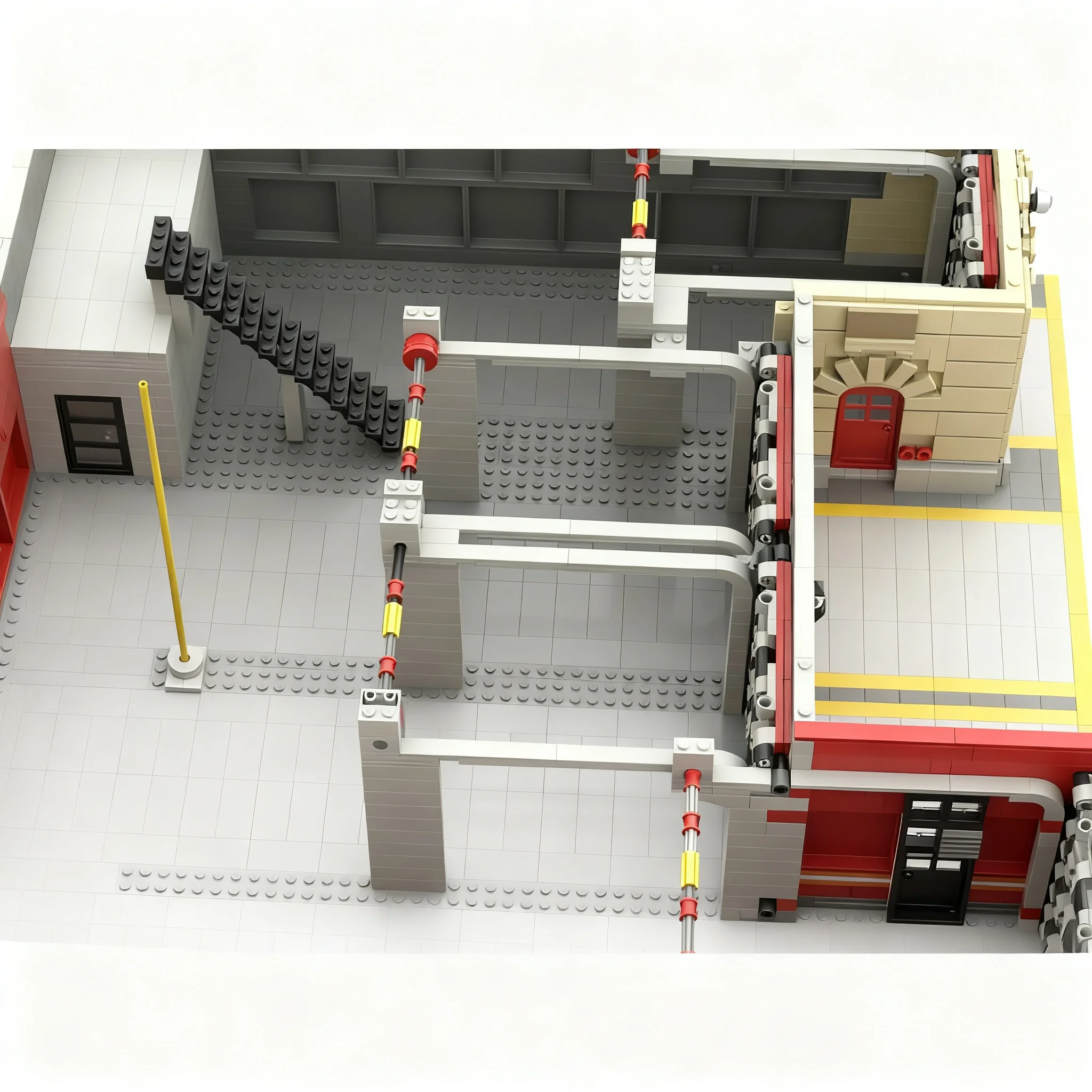 5869pcs MOC City Fire Large Fire Station Model Toys Building Blocks Architecture Christmas Gift DIY Education Assemble Display