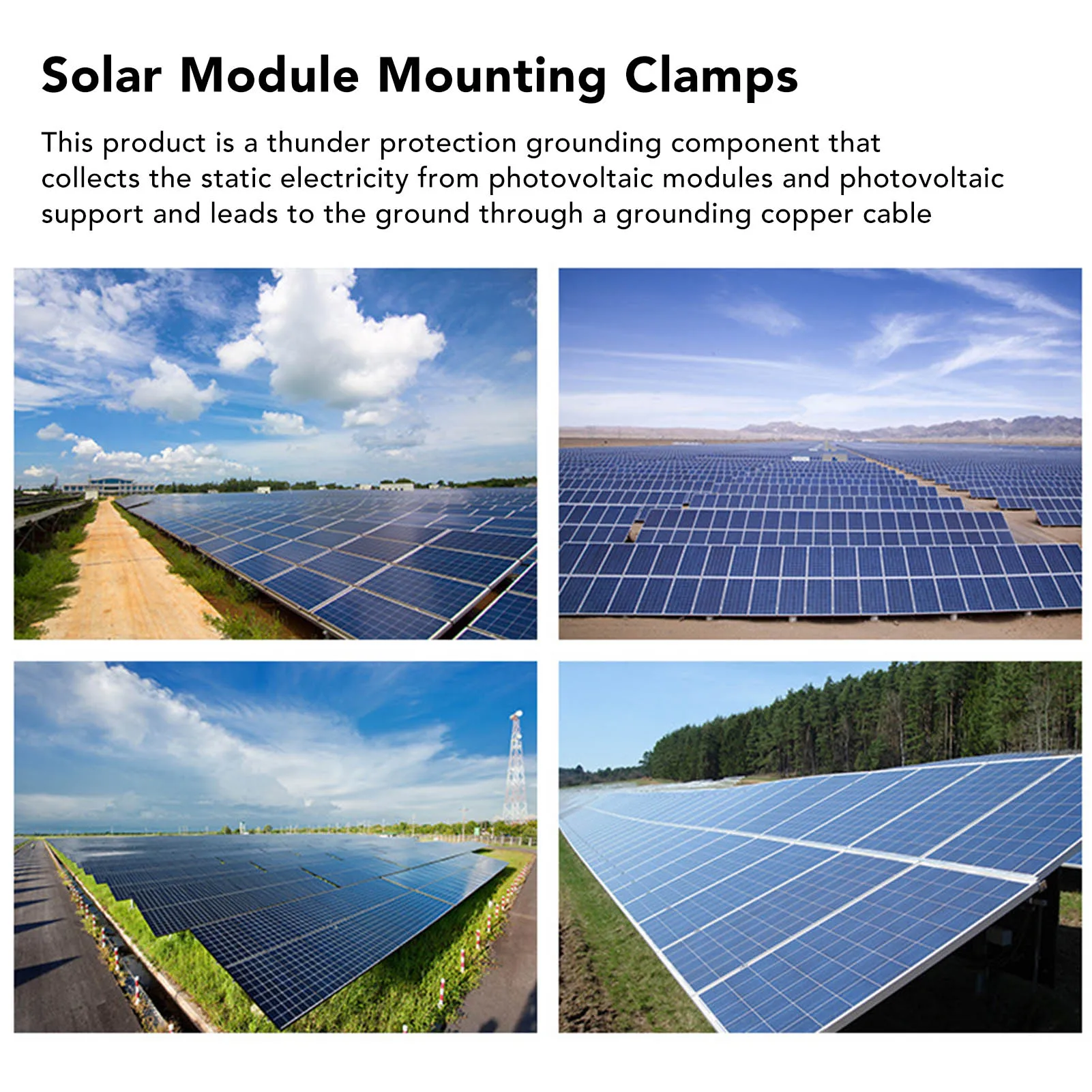 NEW 10Pcs Solar Mounting System Grounding Clip Lug Bracket Clamps Photovoltaic Support Parts image 4
