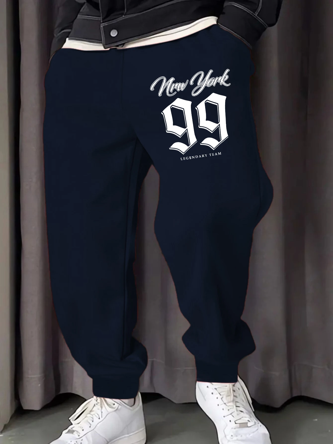 New York Usa City Lettera 99 Stampe Pantaloni sportivi All-Match in pile Pantaloni da jogging Uomo Autunno Pantaloni casual Tasca Abbigliamento unisex