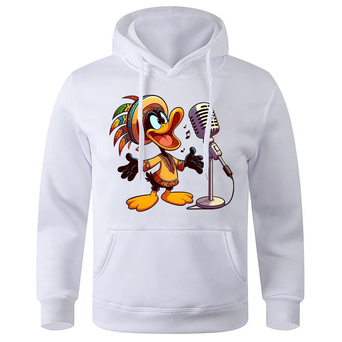 

African ducks are singing Men Hoody Harajuku Loose Sweatshirt Fashion Fleece Warm Hoodie vintage Autumn Crewneck Top