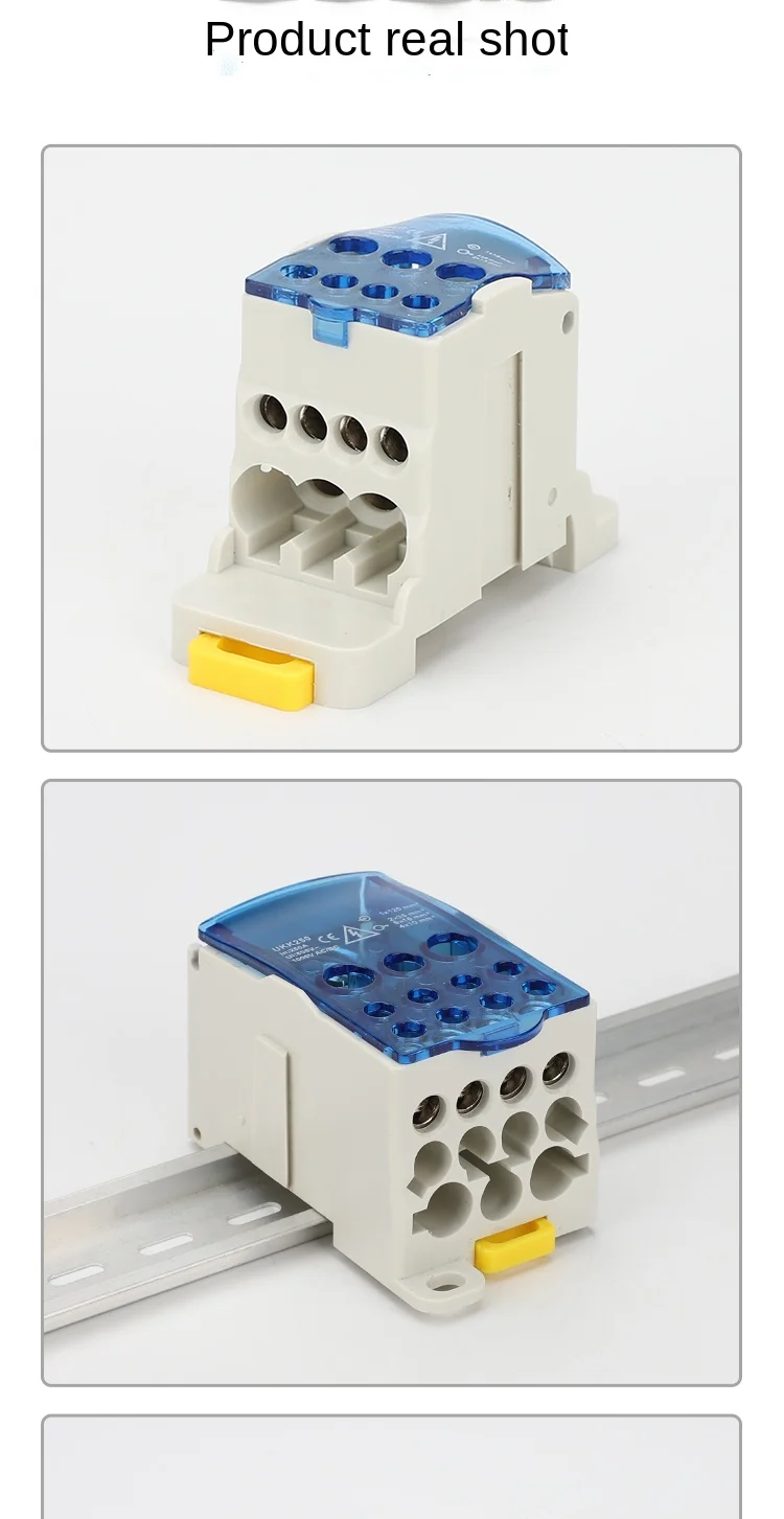 Elektrischer Kabelverbinder Ein-Ein-Mehr-Aus Verteilerdose DIN-Schienen-Klemmenblöcke Anschlussdose Verteiler UKK-80/160/250A400 – Detail 9