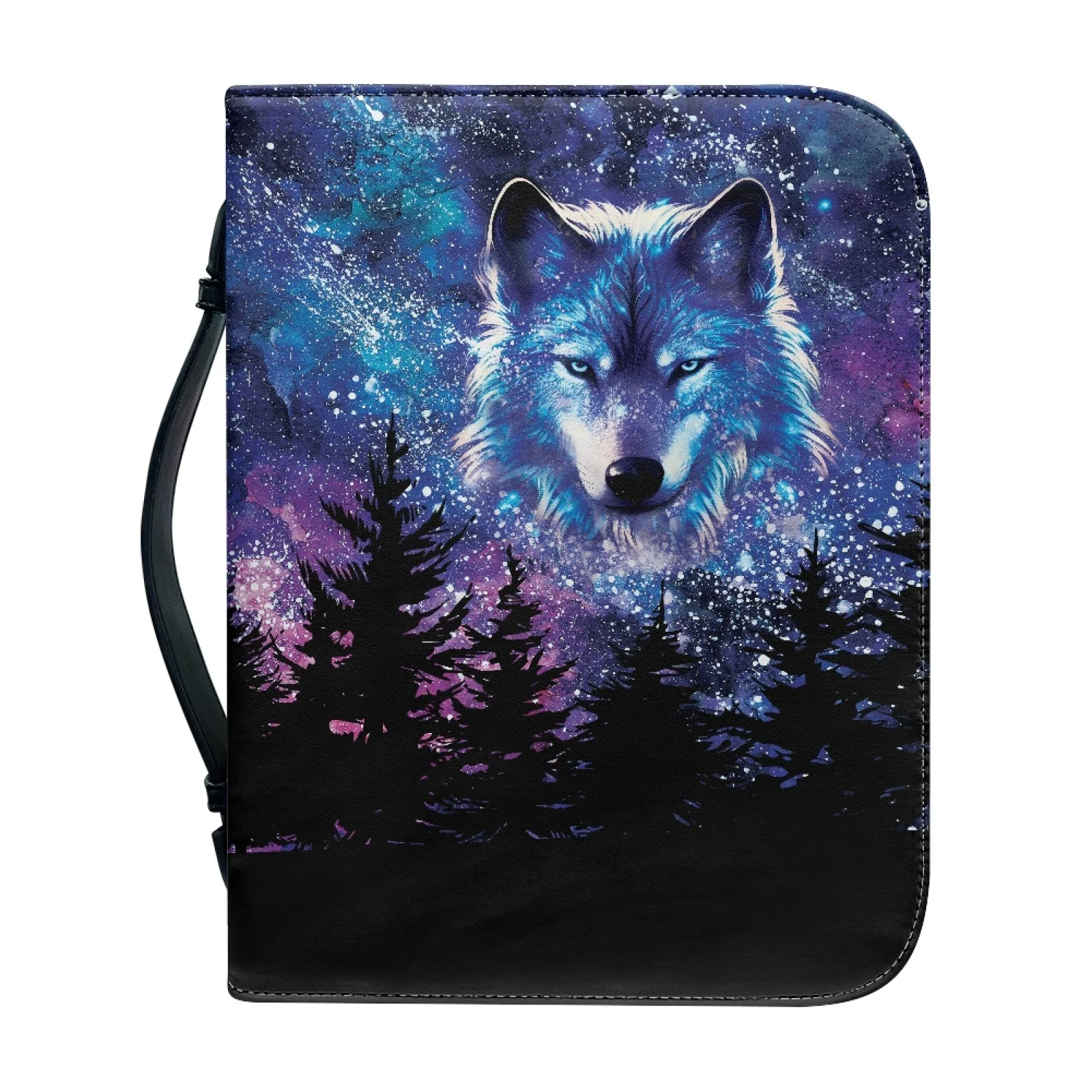 XIXIRIMIDO Galaxy Wolf Bible Case PU Leather Large Capacity Bible Book Covers for Outdoor 2026 Collection