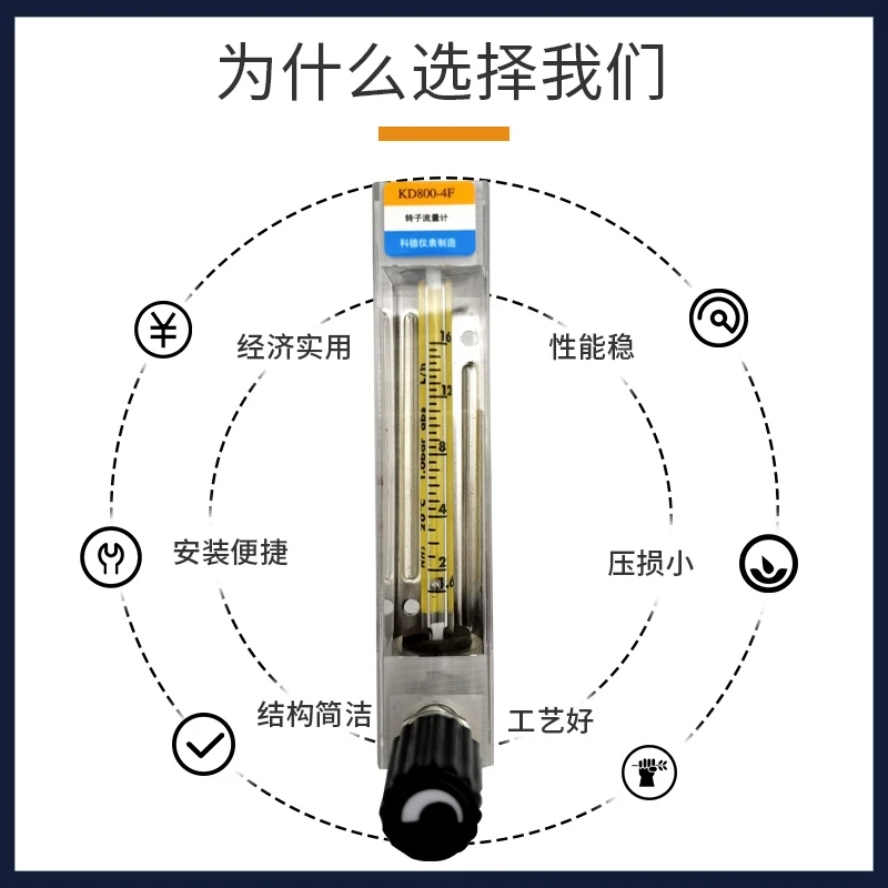 kede Changzhou Kede KD800-4/4F methanol gas liquid anti-corrosion glass rotor rotameter