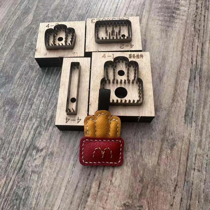 

French Fries Pendant Knife Molds, French Fries Bag Pendant Knife Molds, DIY Handmade Leather Products Knife Molds