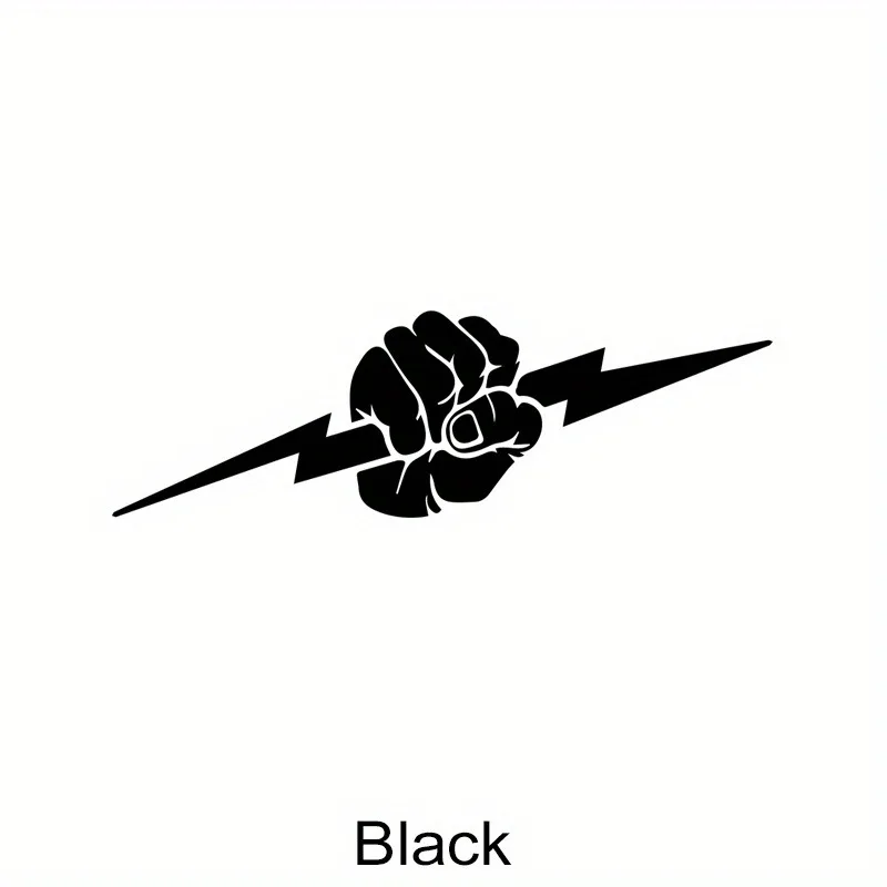 1PC Fist Lightning Sticker, Waterproof Vinyl Decal for Car, Motorcycle, Window, Bumper, Laptop, DIY Decor