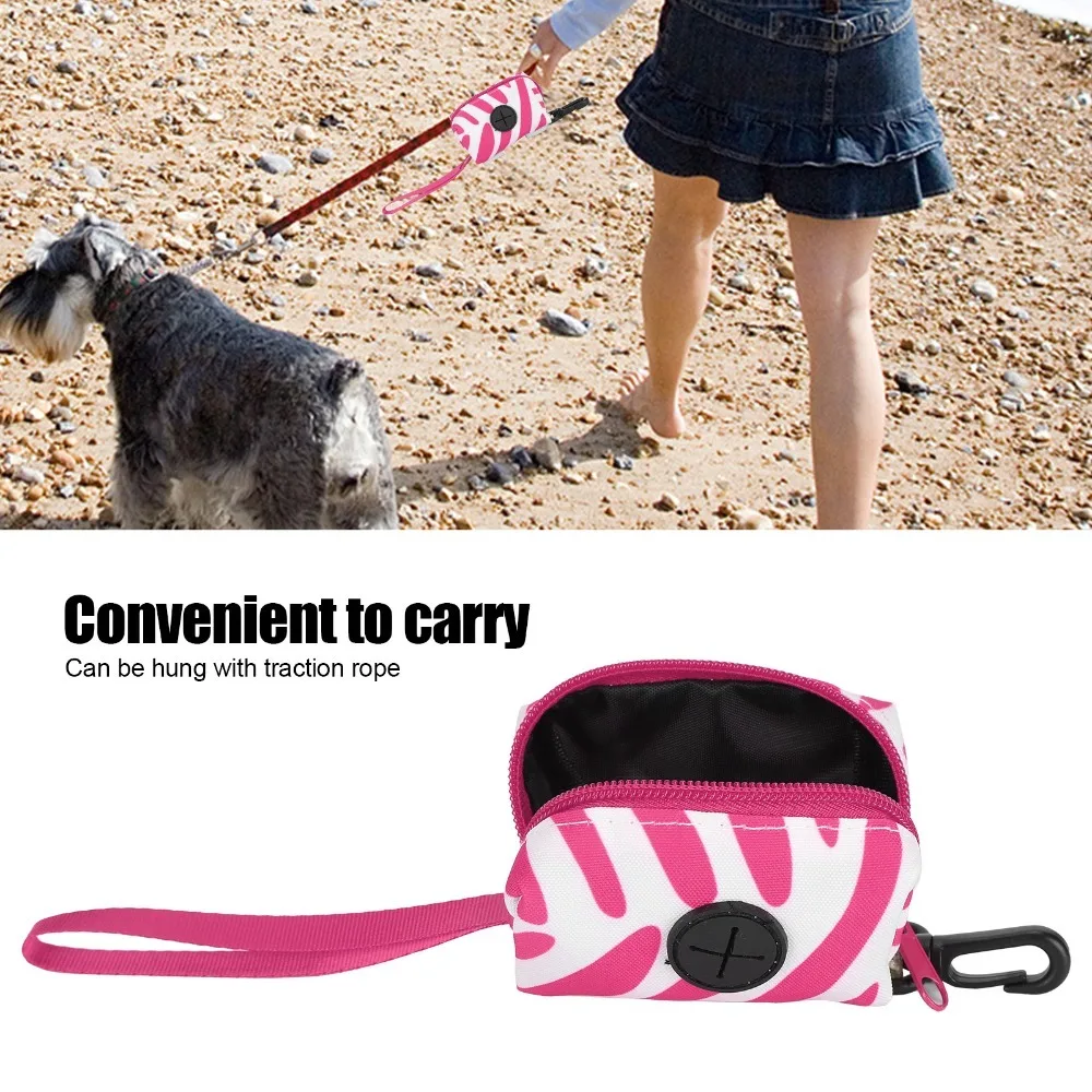 Oxford Cloth Pet Poop Bag Holder Lightweight Compact Dog Poop Bag Dispenser Durable Portable Dog Poop Bag Carrier