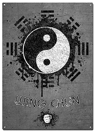 Wing Chun Yin Yang Metal Tin Signs,Martial Arts Colorfast Posters, Decorative Signs, Wall Art, Home Decor