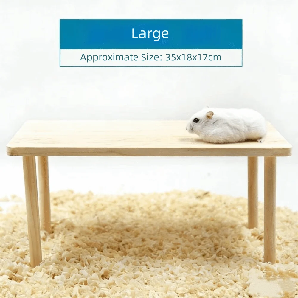 New Small Hamster Scenery Platform Solid Color Functional Wooden Platform Sturdy Playground Climbing Stand Small Pet