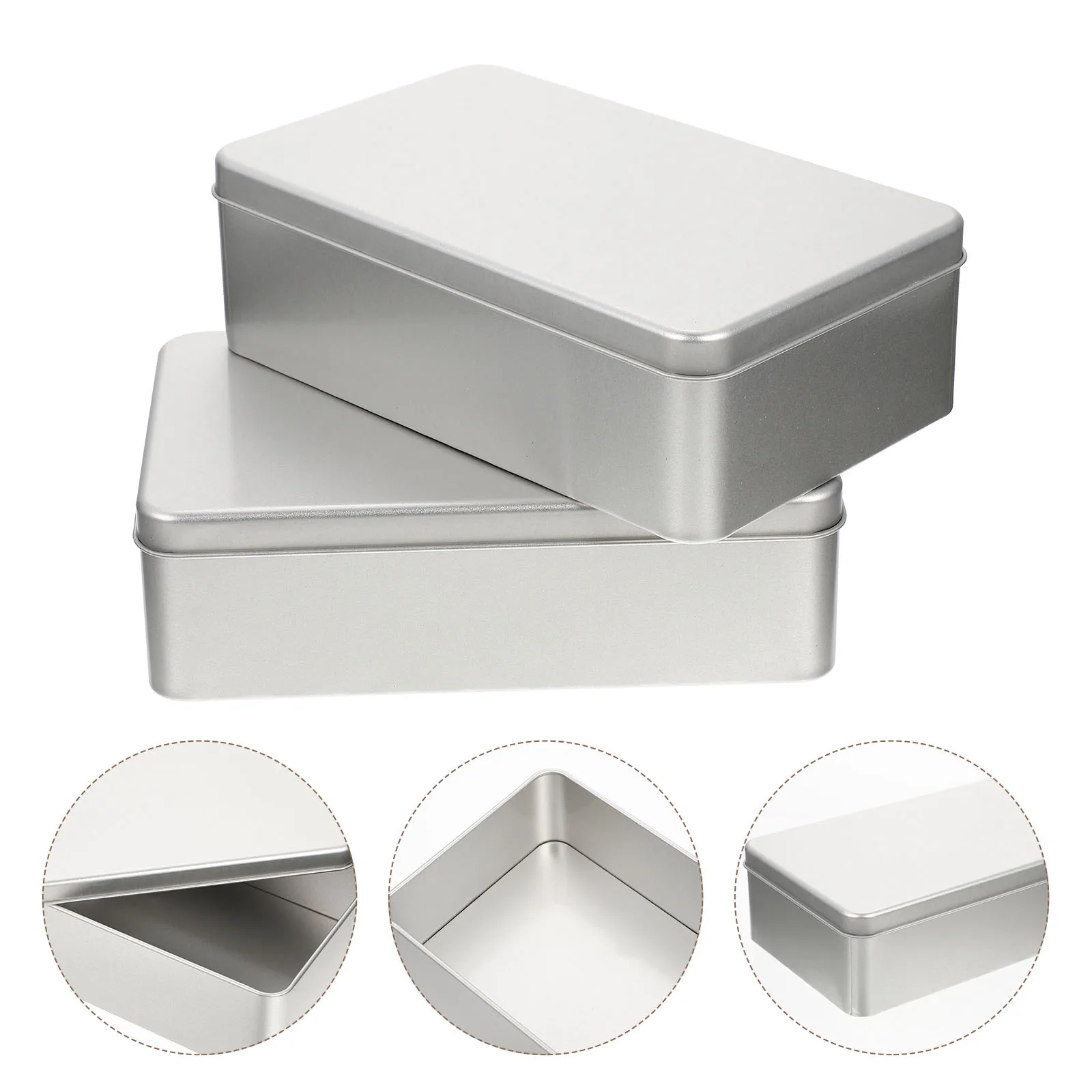 

Tiramisu Packaging Box 2 Pcs Tinplate Storage Boxes Cookie Containers Dessert Cases Wrapping Candies Baking Snacks Boxes