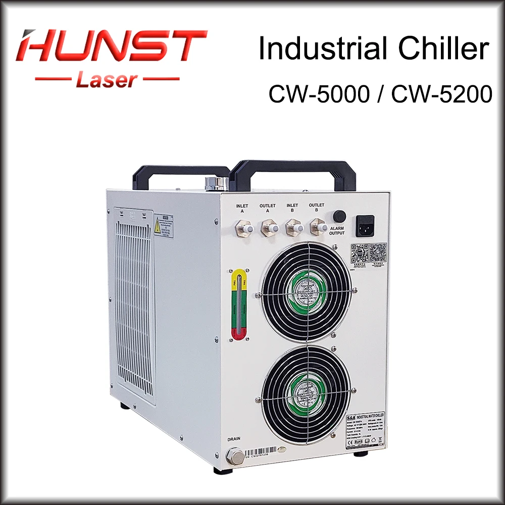 Imagem -02 - Hunst s & A-indústria Resfriador de Água para Gravação a Laser Co2 Máquina de Corte Refrigeração Tubo Laser Cw5000 Cw5200 Cw5202 80w 150w