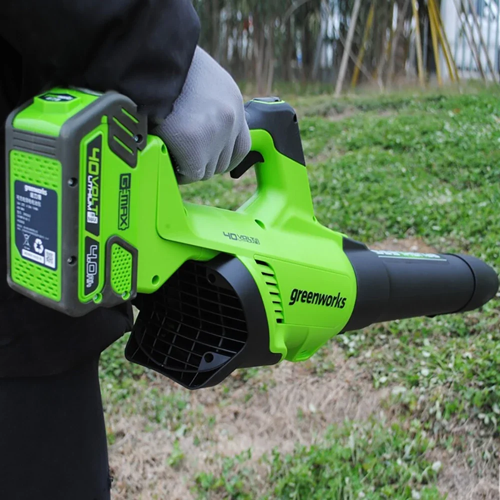 Greenworks 40V Portable Lithium Power Shed Snow Blower Road Dust Blower Garden Leaf Blower Rechargeable Dust Blower