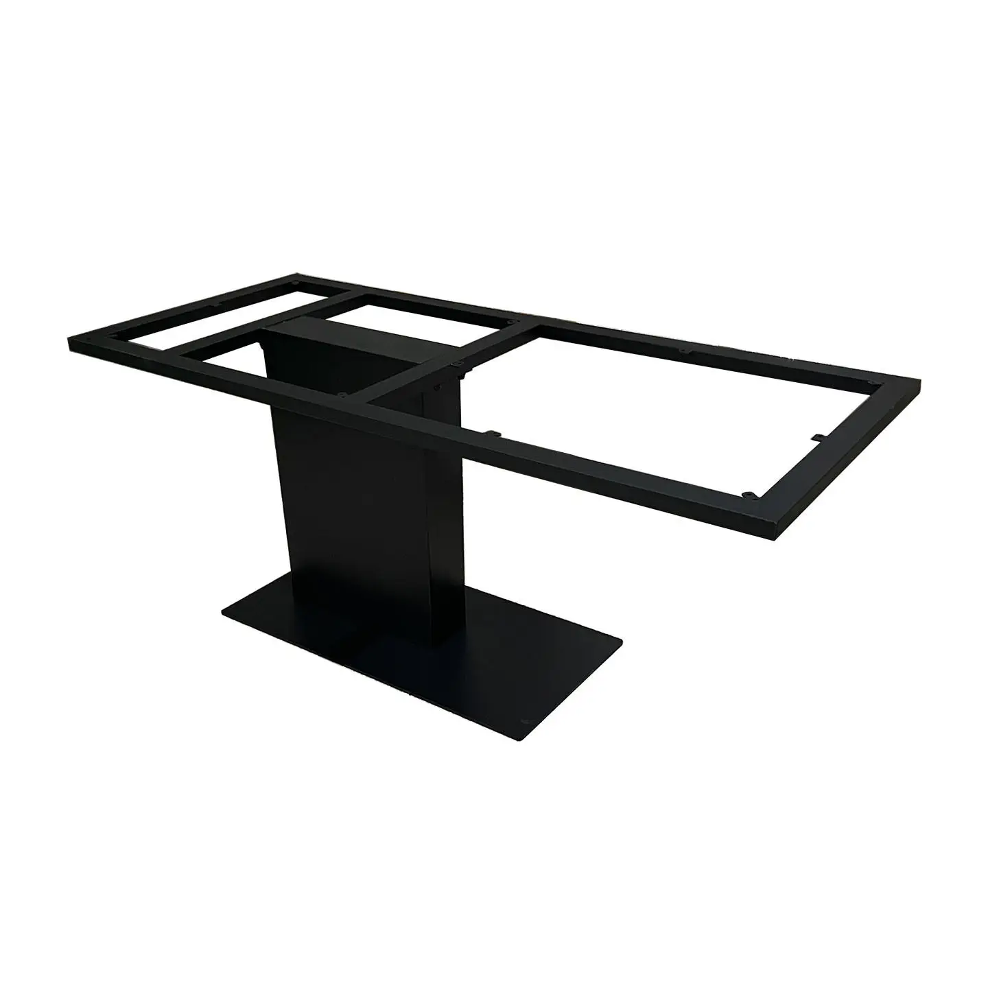 

Rock slab table foot light luxury metal large plate bracket solid steel plate island legs office legs custom