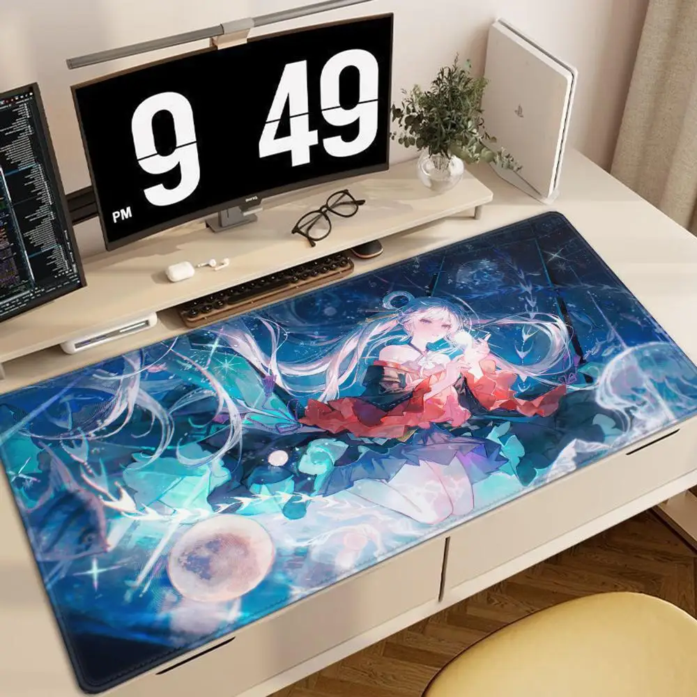 

2026 New Anime Cosmic Princess Kaguya Mouse Pad XXL Kawaii Girl Yachiyo Runami PC Mousepad Large Gaming Keyboard Desk Table Mat