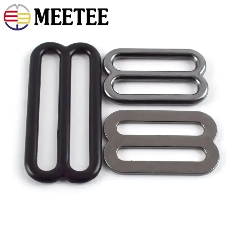 10/20/30Pcs Meetee Metal Tri-Glide Rings fibbie 6-50mm reggiseno cinturino regolare chiusura gancio ad anello a forma di 8 accessori Hardware per