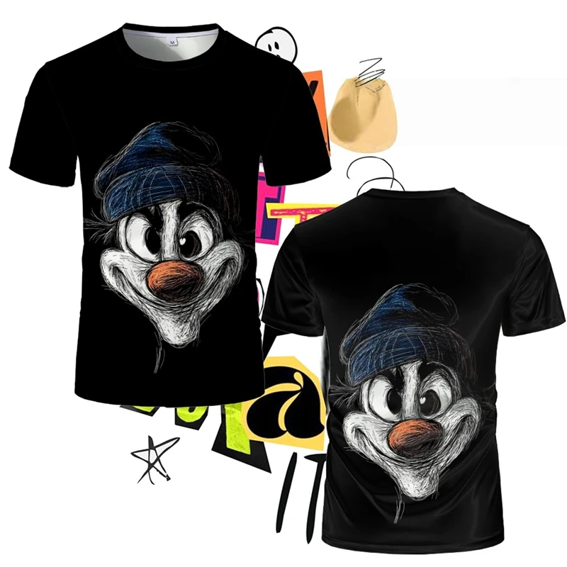 

Персонализированная креативная футболка с рисунком граффити из мультфильма, летняя модная футболка с короткими рукавами и 3D принтом, модные топы с круглым вырезом