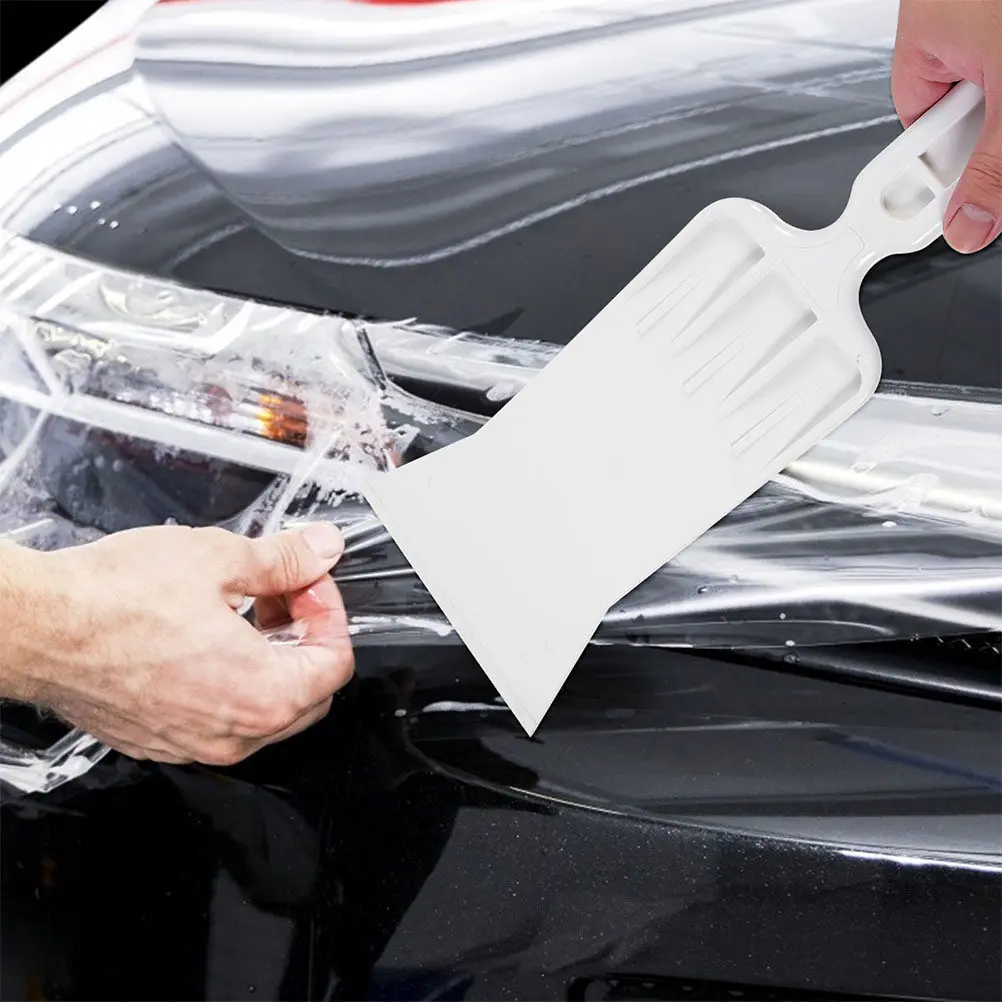 

Скребок для автомобильной пленки с длинной ручкой, прочный силиконовый резиновый скребок для автопленки, устойчивый к царапинам, для лобового стекла