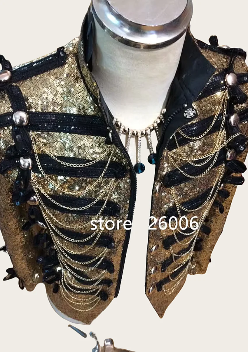 Customs Handmade Sequins Chain Tassel Royal Jacket Costumes Stage Show Chorus Host Dress Bar Party DS Performance Wear