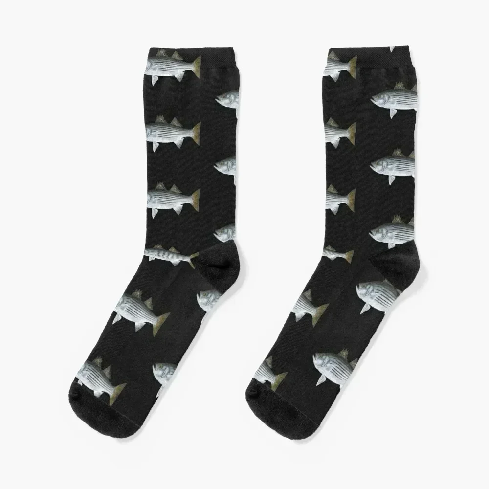 

Striped Bass (Morone saxatilis) Socks Stockings man new year Man Socks Women's