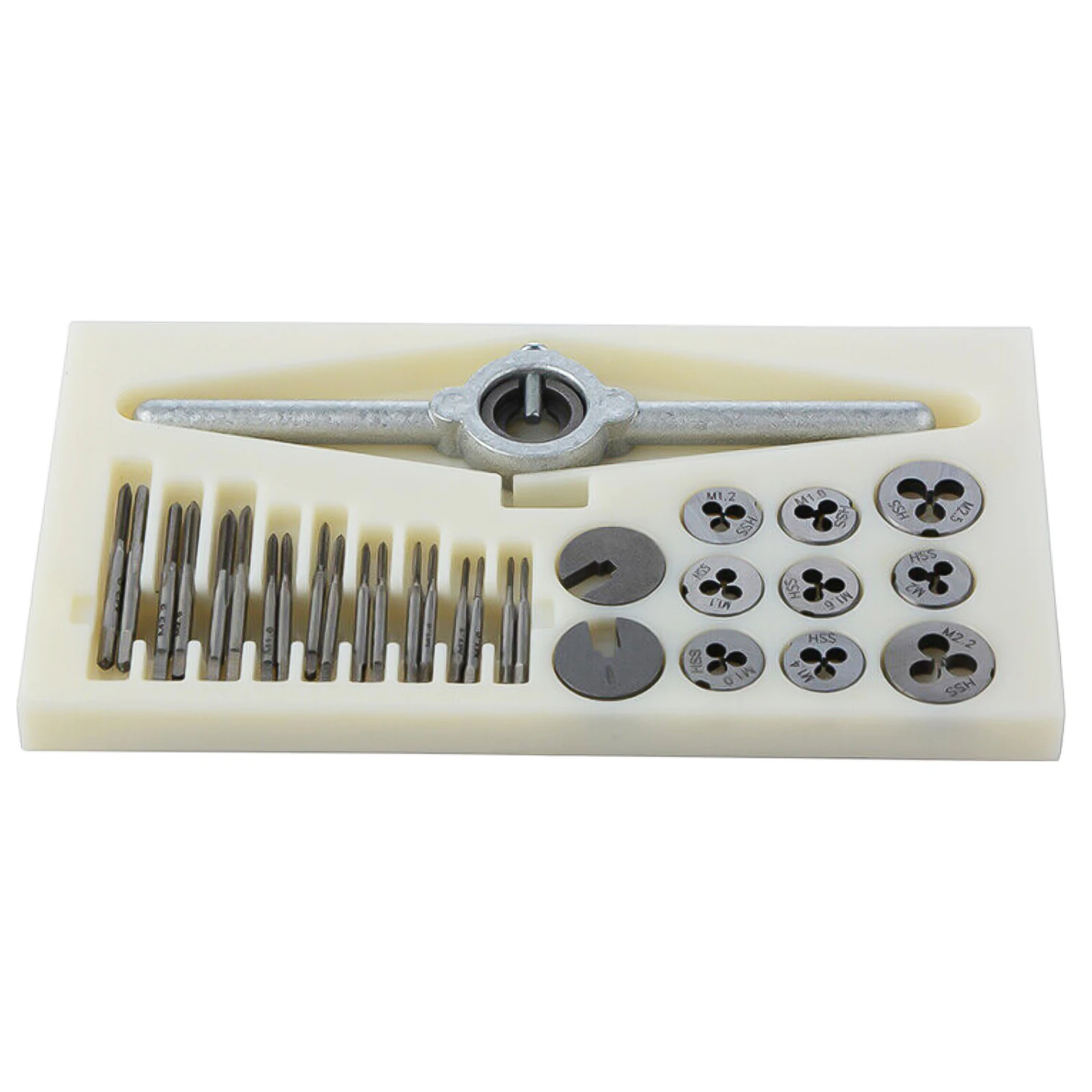 Model Kit Tool Set - ชุดเครื่องมือต๊าปและดายเกลียว HSS ขนาดเล็ก 31 ชิ้น ขนาด