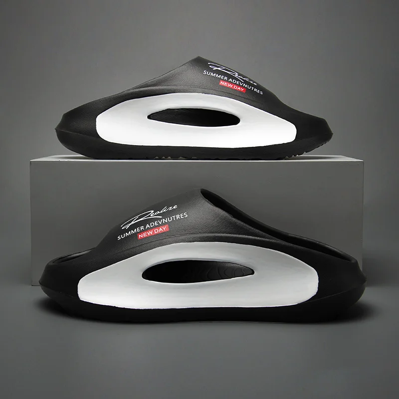 Summer New EVA Slippers for Bathroom, Anti Slip and Odor Proof Beach, Couple's Outerwear, Clip on Cold Slippers for Men