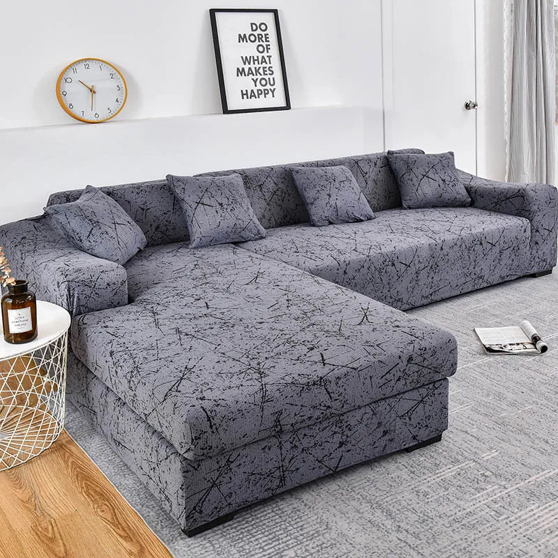 Sofa Cover Geometric Couch Cover Elastic Sofa Cover for Living Room Pets Corner L Shaped Chaise Longue Sofa Slipcover 1PC