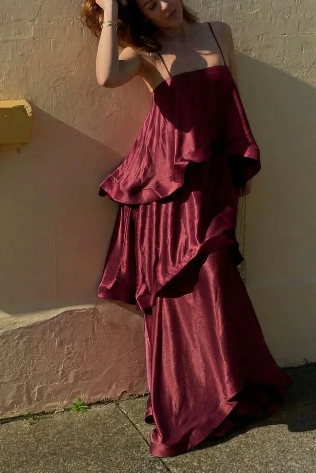 FL Dames Roze Ruches Strapless Jurk Mouwloos Rugloos Losse Lange elegante gewaden Dame Vakantie Strandfeest Avondjurk Nieuw